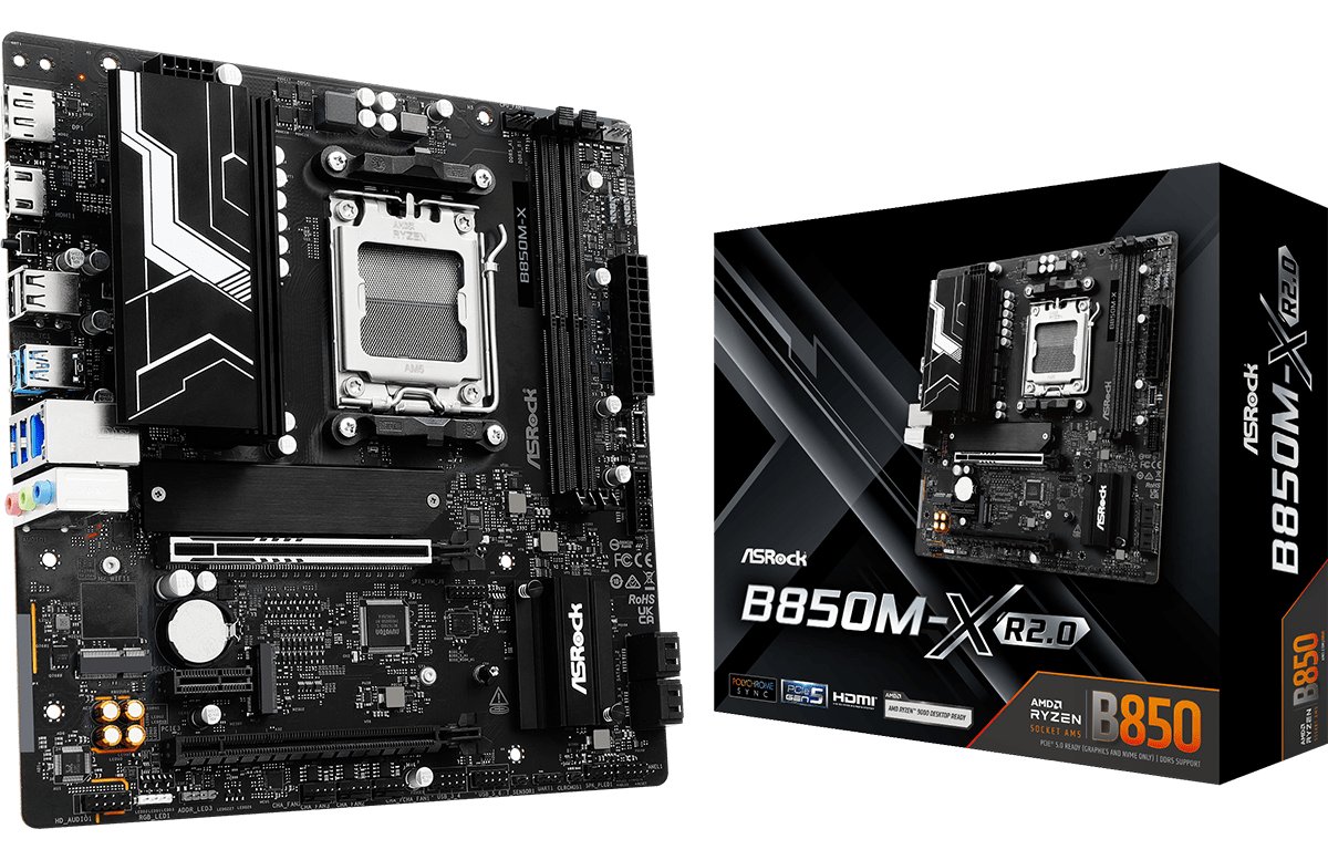 ASRock B850M-X R2.0 - Motherboard - micro ATX - Socket AM5 - AMD B850 Chipsatz - 2.5 Gigabit LAN
