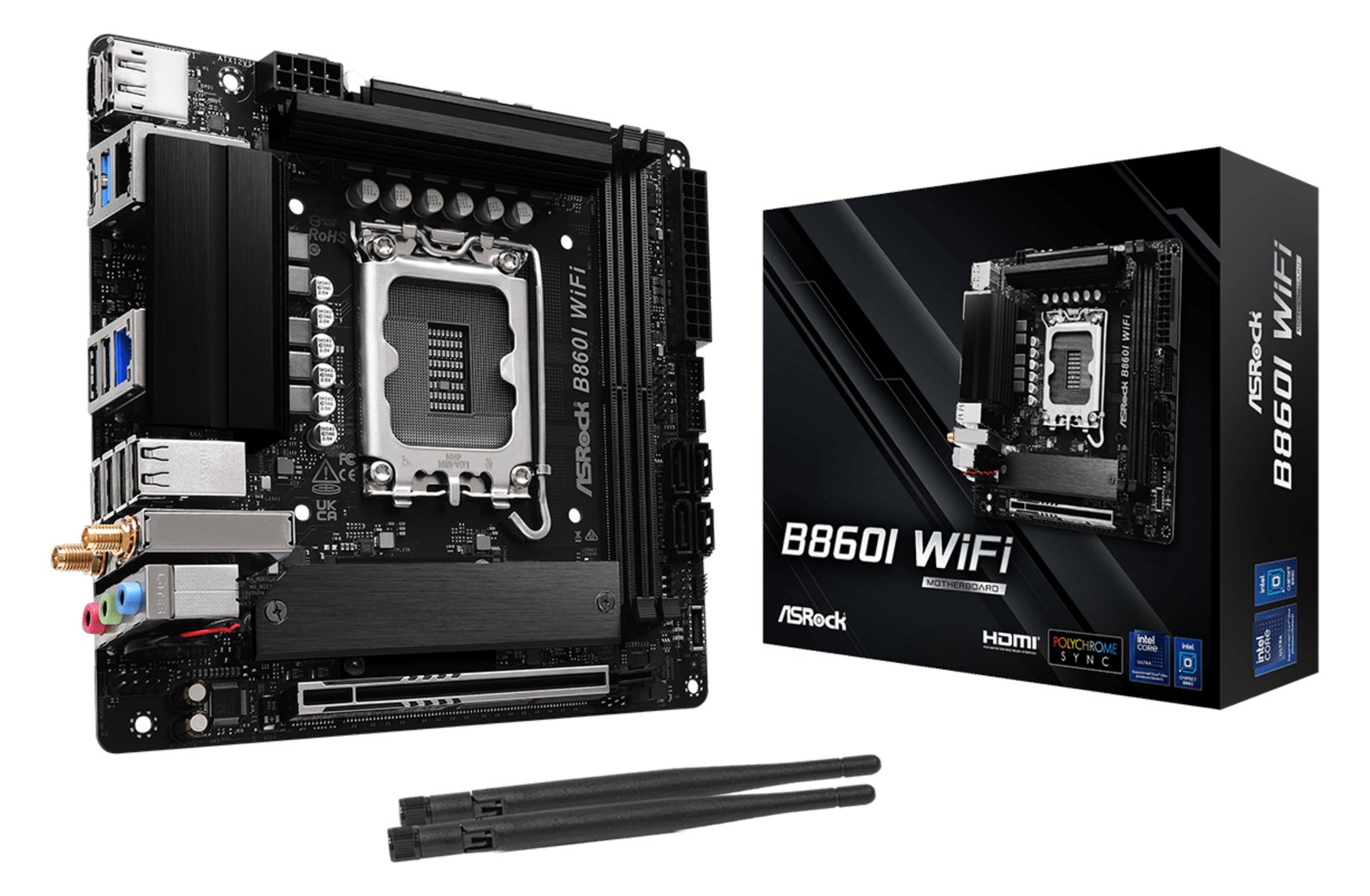 ASRock B860I WiFi - Motherboard - Mini-ITX - LGA1851-Sockel - B860 Chipsatz - Onboard-Grafik (CPU erforderlich)