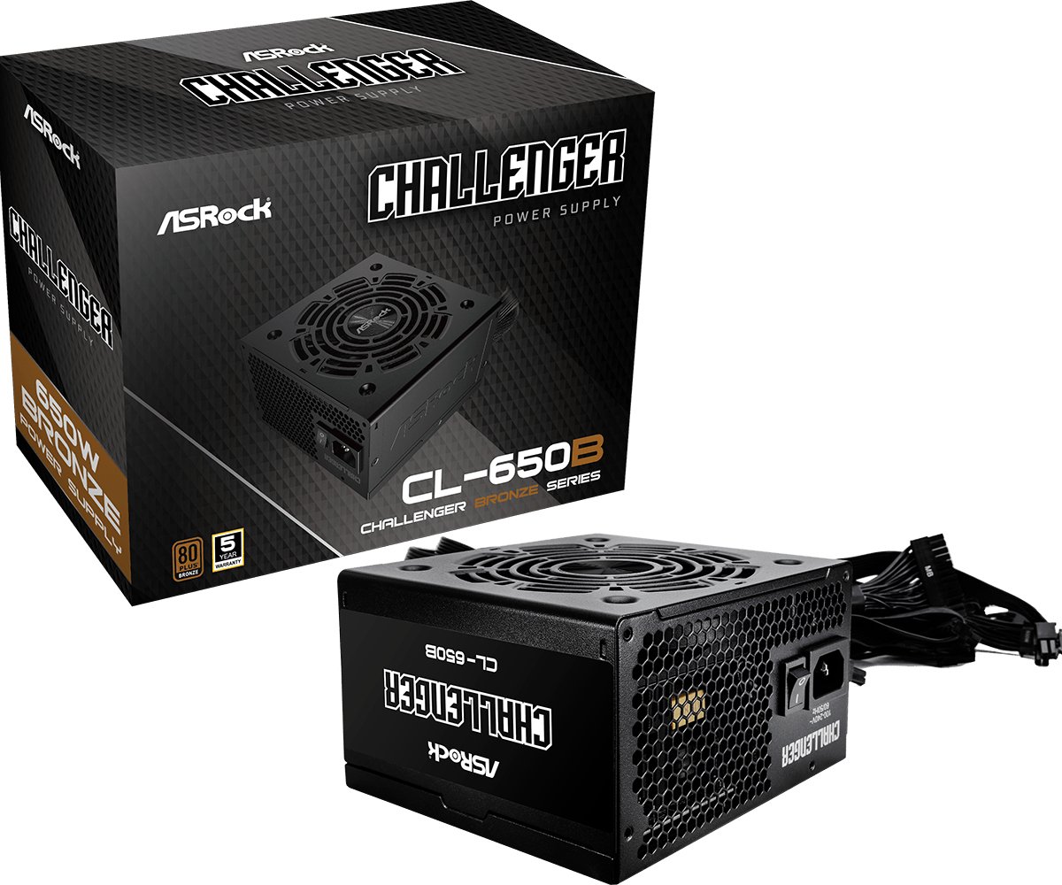 ASRock Challenger CL-650B Netzteil 80+ Bronze - PC-/Server Netzteil - ATX