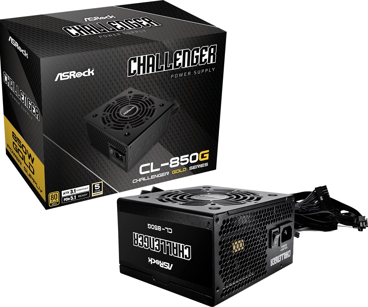ASRock Challenger CL-850G Stromforsyning 850Watt - PC-/Server Netzteil