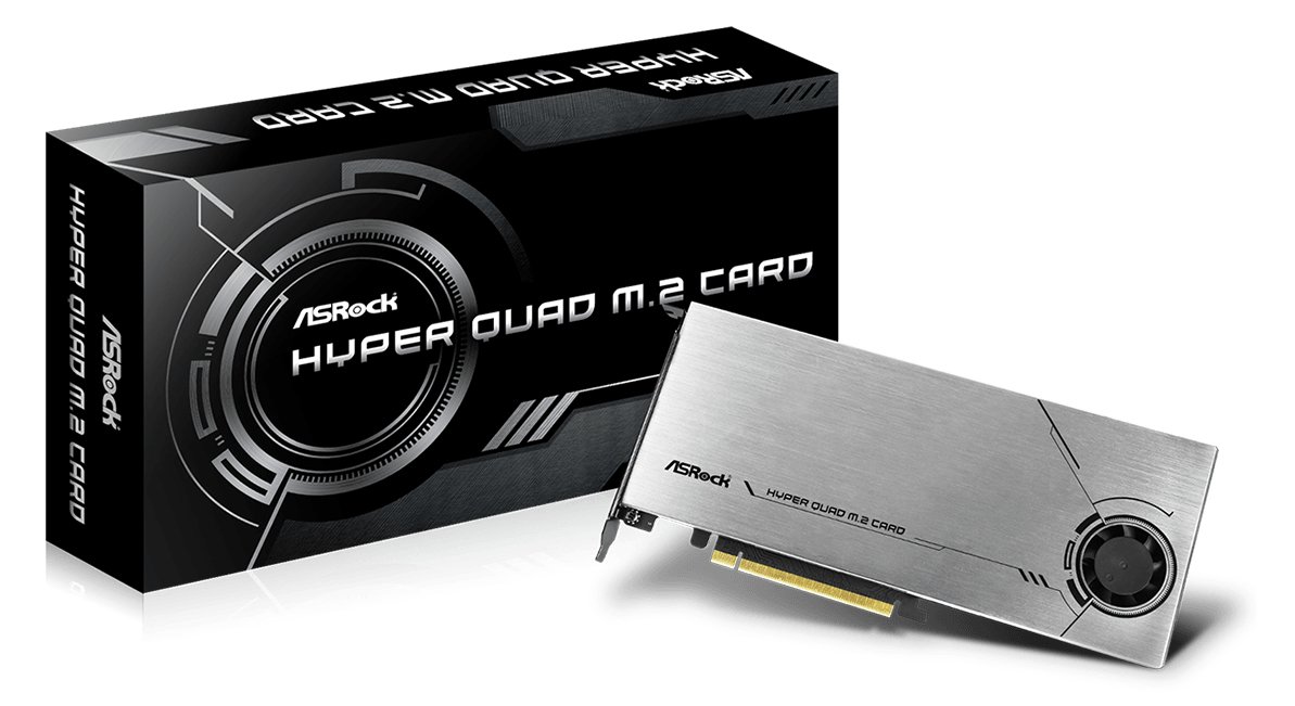 ASRock HYPER QUAD M.2 CARD - Schnittstellenadapter