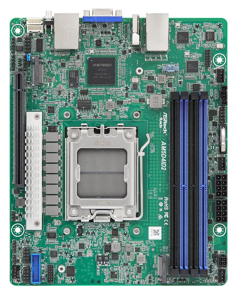 ASRock Mainboard AM5D4ID2 mini-ITX Sockel AM5 Single - - AMD Ryzen - Mainboard - AMD Sockel AM5 (Ryzen Zen4)