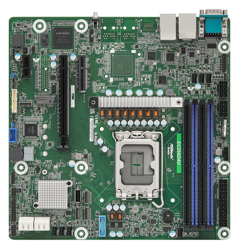 ASRock Mainboard EC266D4U micro-AATX Sockel 1700 DDR5-only Single - Mainboard - Intel Sockel 1700 (Core i)