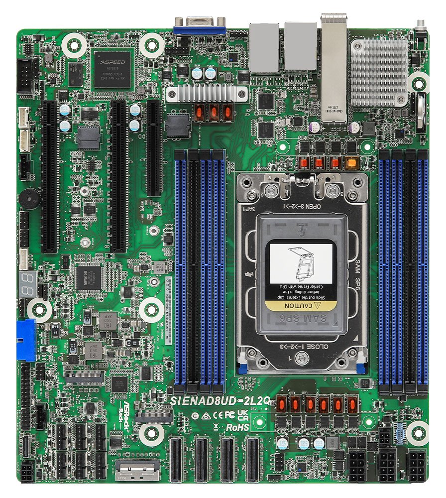 ASRock Mainboard SIENAD8UD-2L2Q micro-ATX Sockel SP6 Single - Mainboard - Micro/Mini/Flex-ATX