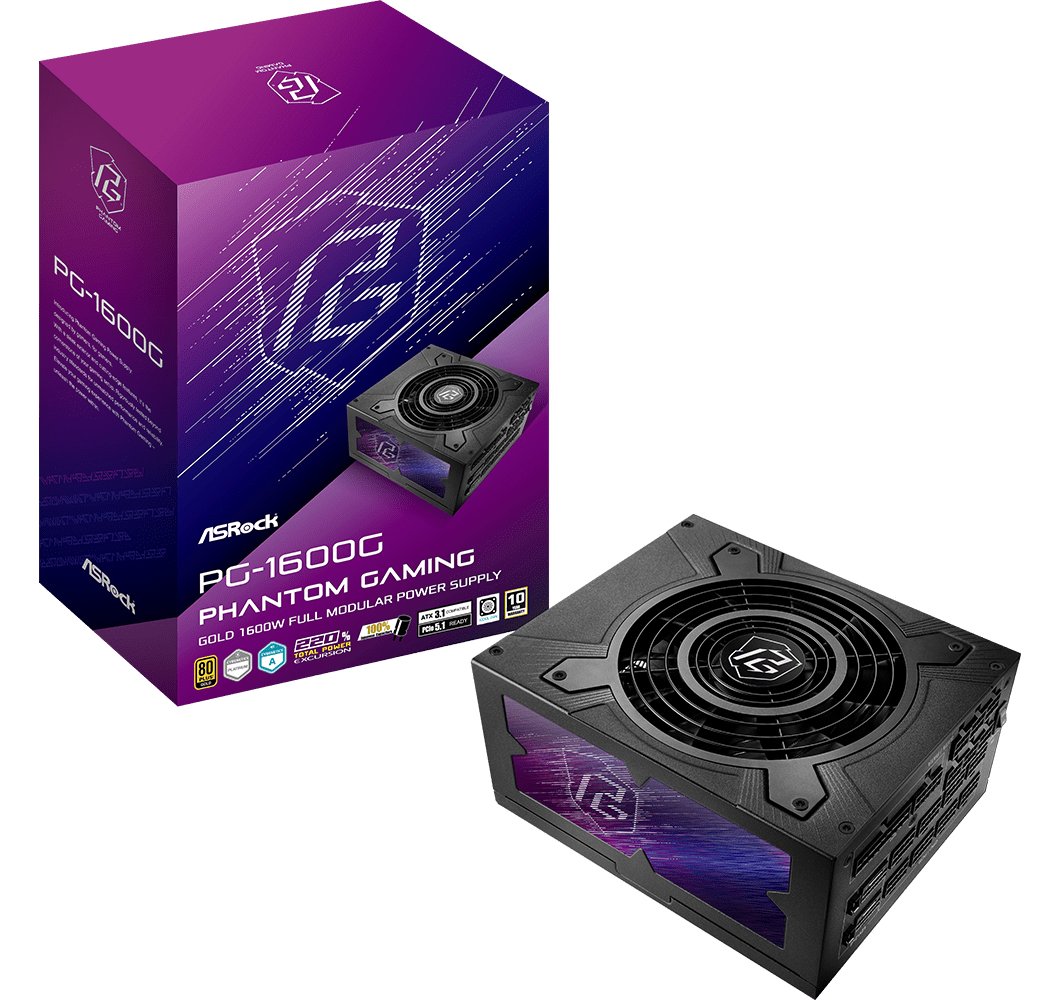 ASRock Phantom Gaming PG-1600G ATX 80+ Gold BK retail - Netzteil - ATX