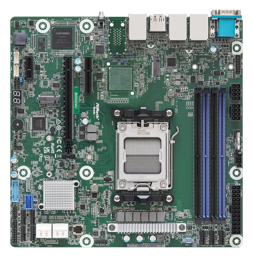 ASRock Rack B650D4U - Motherboard - micro ATX - Socket AM5 - AMD B650E Chipsatz