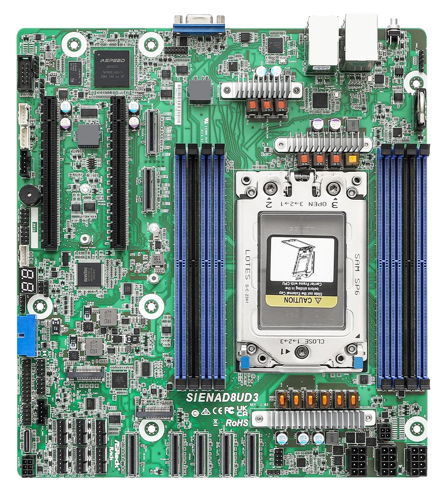 ASRock Rack SIENAD8UD3 - Motherboard - Deep Micro ATX - Socket SP6