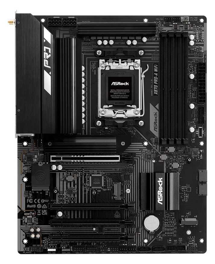 ASRock X870 Pro-A WiFi AM5 ATX HDMI/USB-C retail - AMD Sockel AM5 (Ryzen Zen4) - ATX