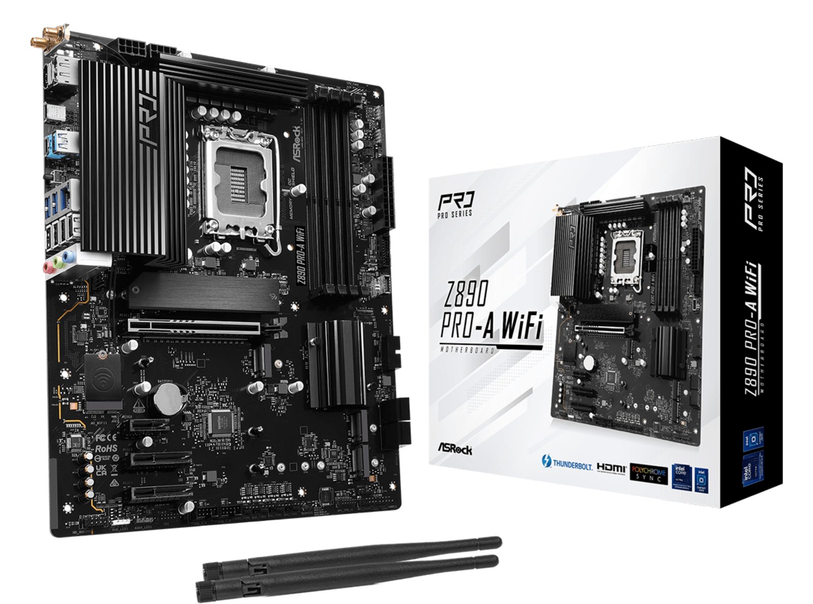 ASRock Z890 PRO-A WiFi - Motherboard - ATX - LGA1851-Sockel - Z890 Chipsatz - USB4, USB-C 3.2 Gen 2x2, USB 3.2 Gen 2
