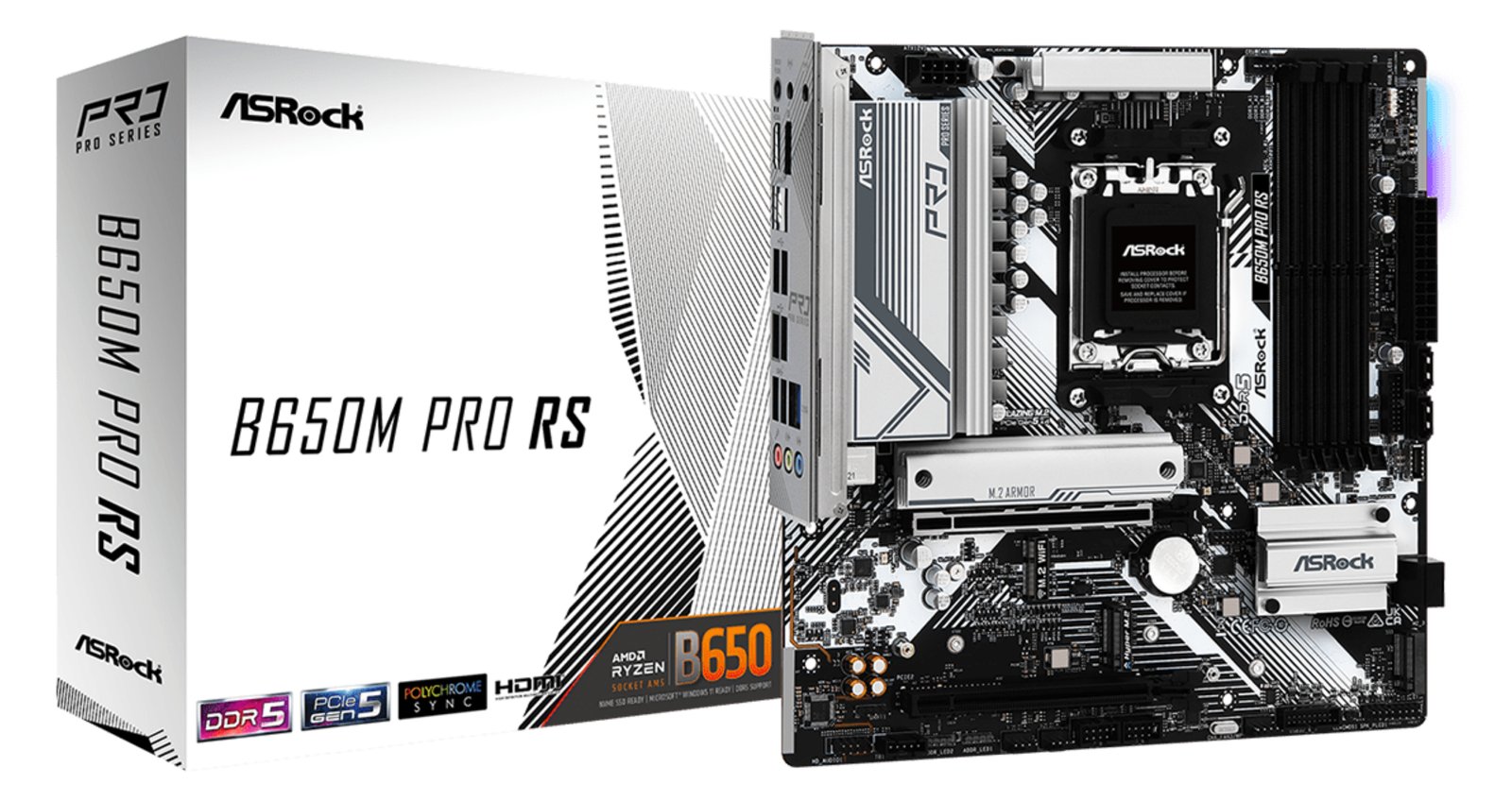 ASRock B650M PRO RS - Motherboard - micro ATX - Socket AM5 - AMD B650 Chipsatz
