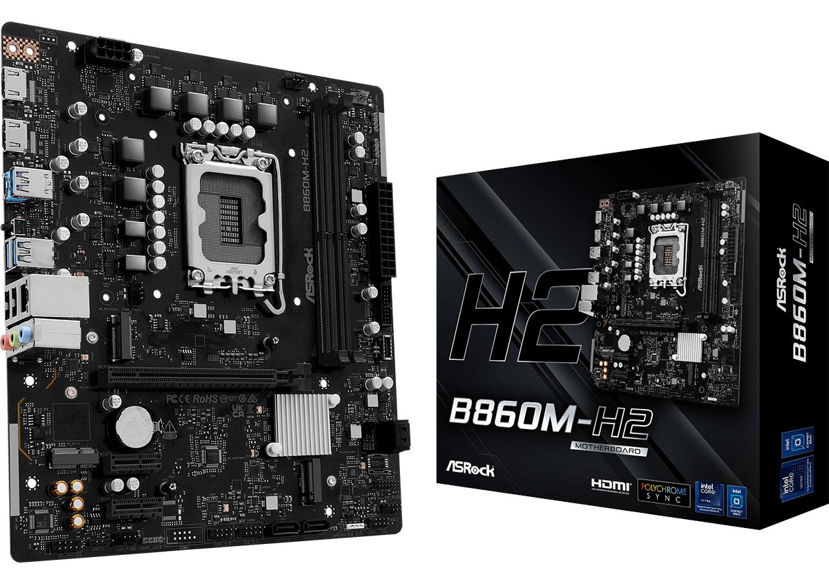 ASRock B860M-H2 - Motherboard - micro ATX - LGA1851-Sockel - B860 Chipsatz