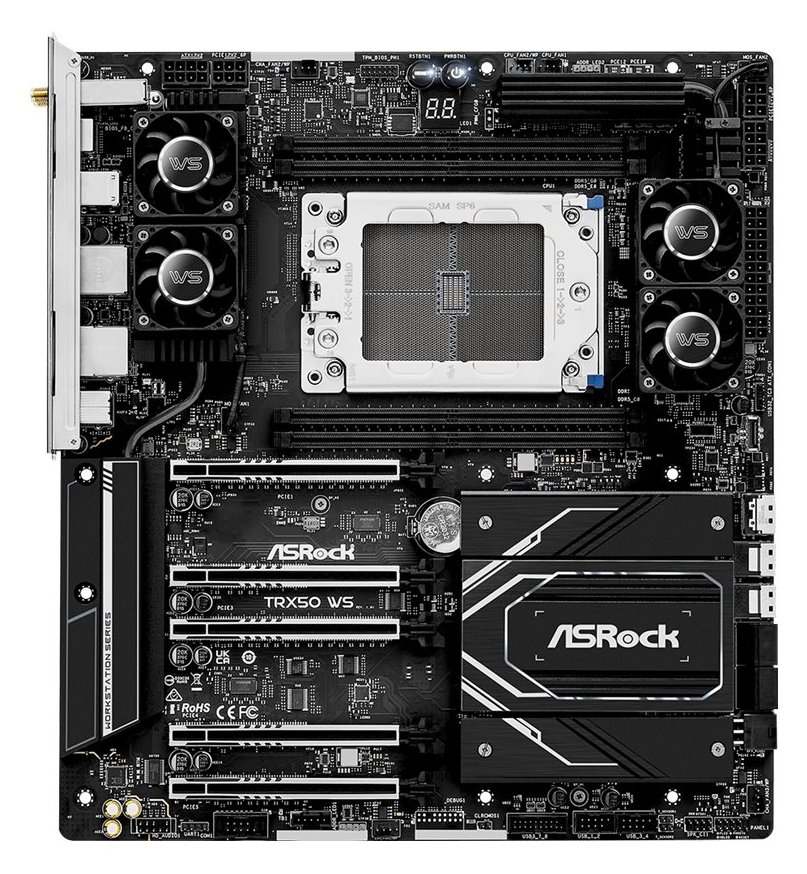 ASRock TRX50 WS - Motherboard - E-ATX - Socket sTR5 - AMD TRX50 Chipsatz - AMD sTR5