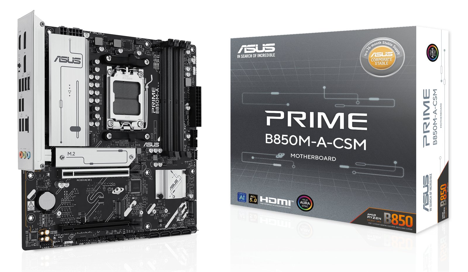 ASUS Amd B850 mATX motherboard - Mainboard - AMD Sockel AM5 (Ryzen Zen4)