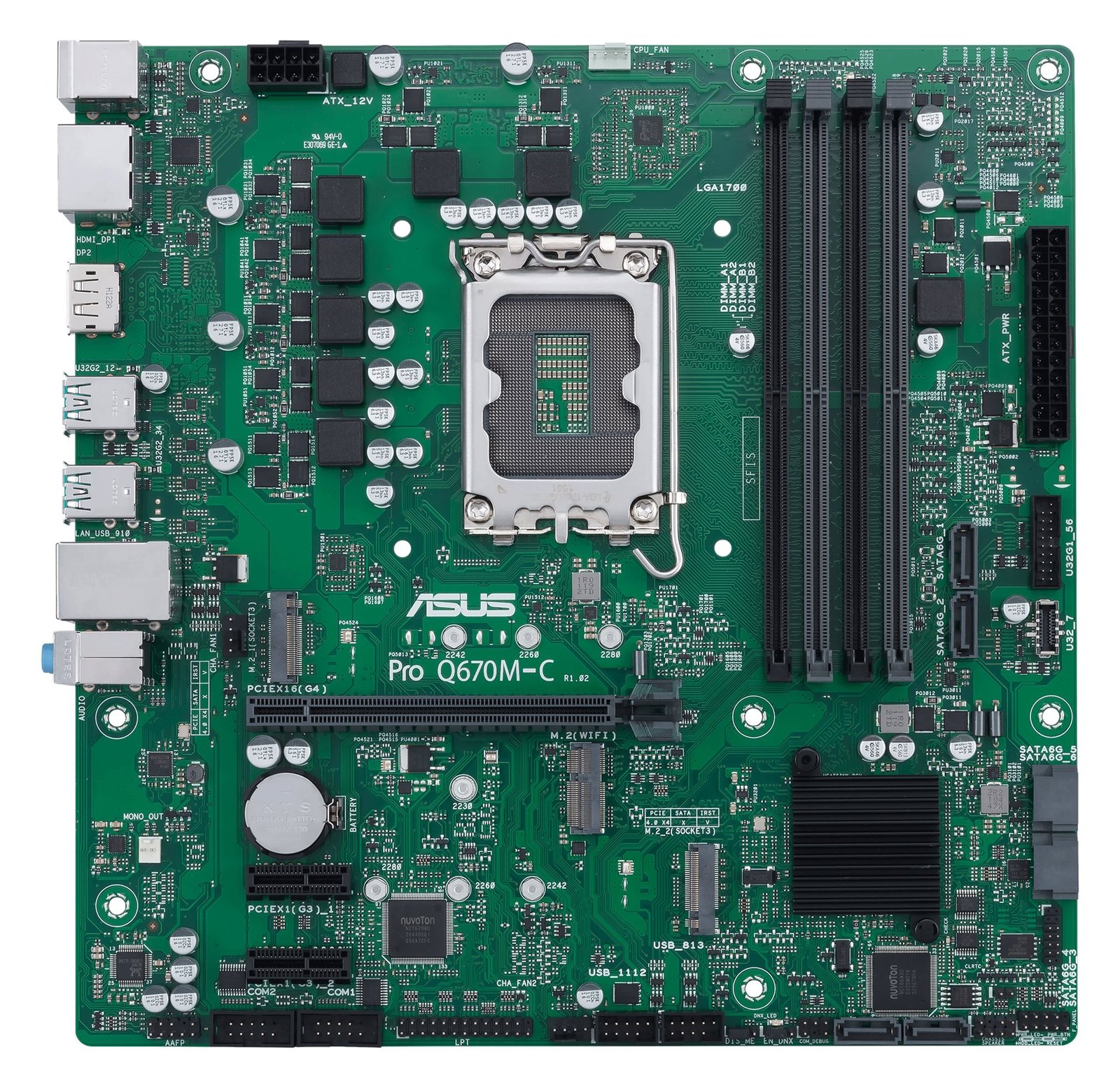 ASUS MB ASUS Intel 1700 PRO Q670M-C-CSM - M-ATX - 4xD5 4800