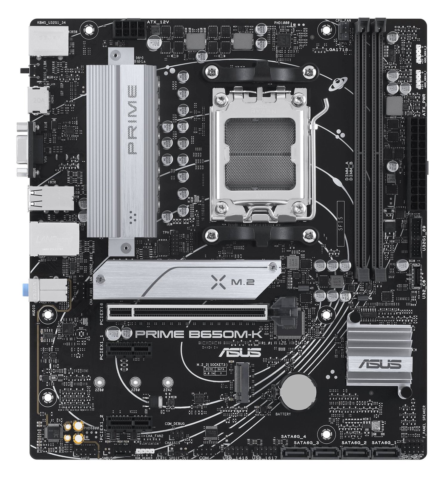 ASUS MB ASUS PRIME B650M-K (AMD,AM5,DDR5,mATX) - AMD Sockel AM5 (Ryzen Zen4)
