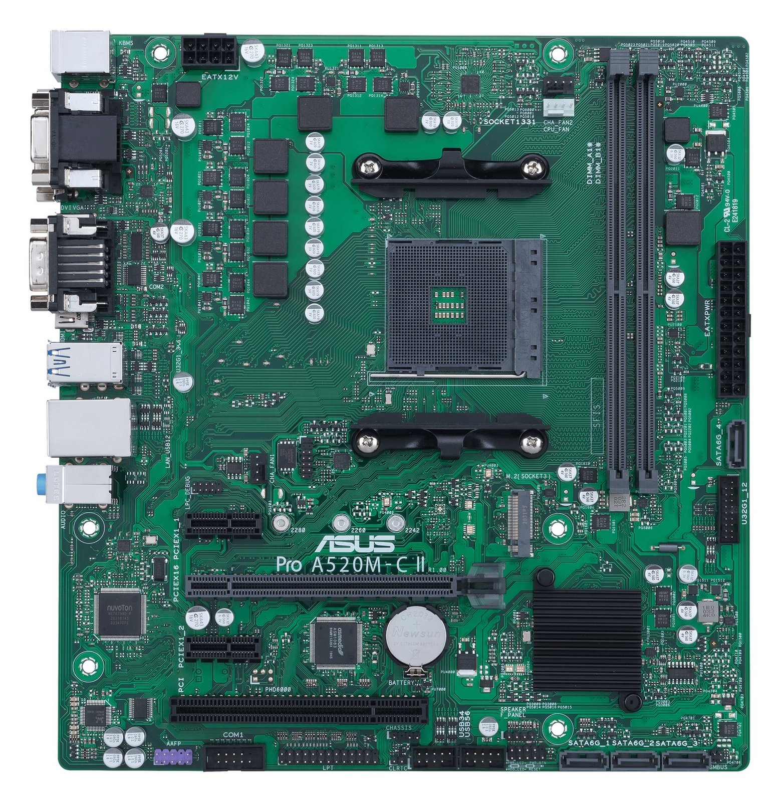 ASUS MB ASUS PRO A520M-C II/CSM (AMD,AM5,DDR4,mATX) - AMD Sockel AM5 (Ryzen Zen4)