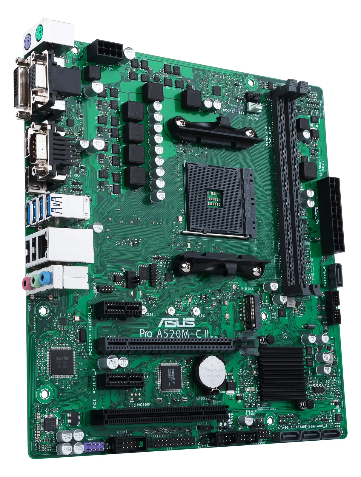 ASUS MB ASUS PRO A520M-C II/CSM (AMD,AM5,DDR4,mATX) - AMD Sockel AM5 (Ryzen Zen4), Ansicht 6