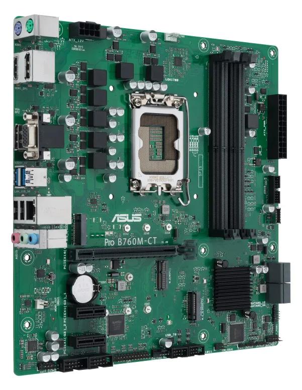 ASUS MB ASUS PRO B760M-CT-CSM (INTEL,1700,DDR5,mATX), Ansicht 3