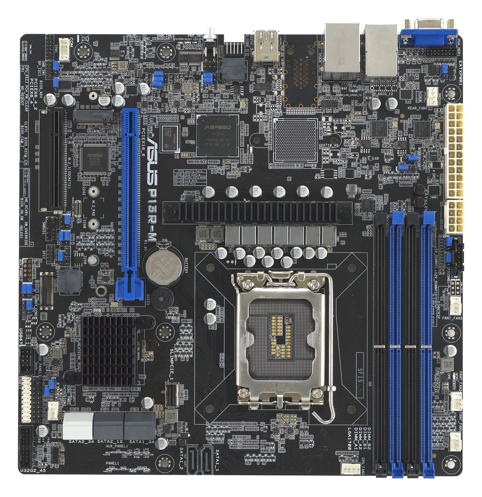 ASUS P13R-M - Motherboard - micro ATX - LGA1700-Sockel - C262 Chipsatz - USB 3.2 Gen 1, USB 3.2 Gen 2