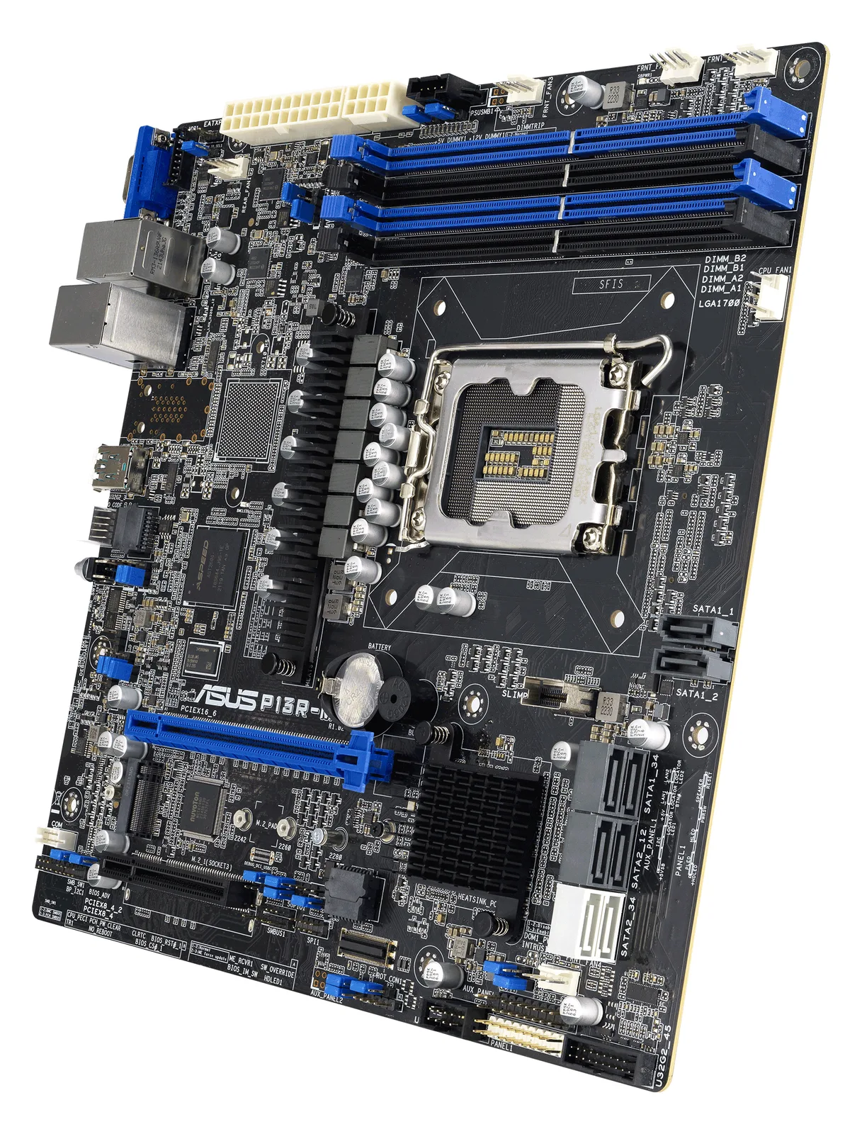 ASUS P13R-M - Motherboard - micro ATX - LGA1700-Sockel - C262 Chipsatz - USB 3.2 Gen 1, USB 3.2 Gen 2, Ansicht 4