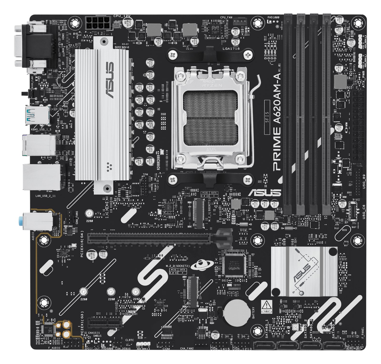 ASUS PRIME A620AM-A-CSM - Motherboard - micro ATX - Socket AM5 - AMD A620A Chipsatz - Gigabit LAN