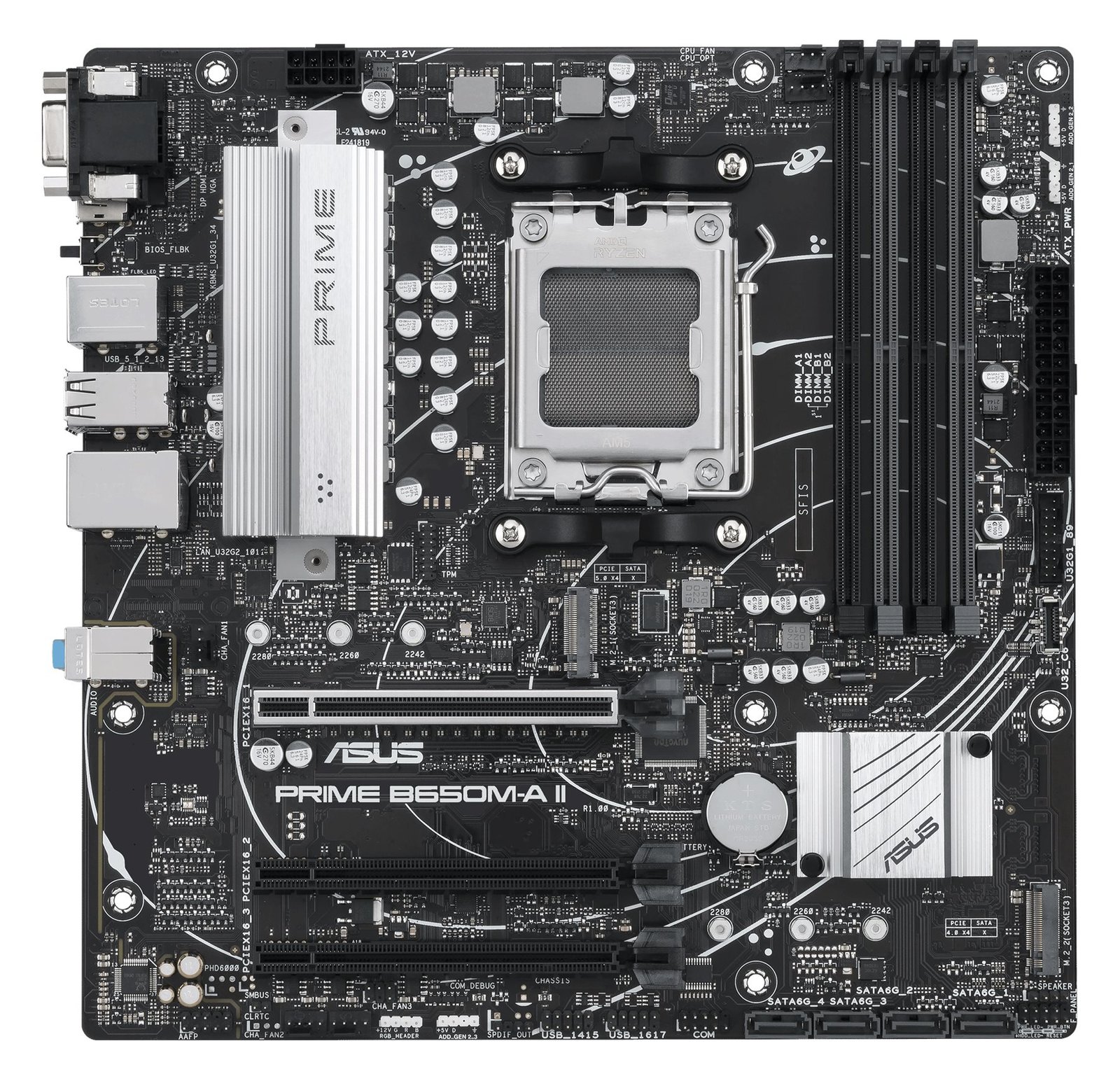 ASUS PRIME B650M-A II-CSM - Motherboard - micro ATX - Socket AM5 - AMD B650 Chipsatz - USB 3.2 Gen 1, USB 3.2 Gen 2
