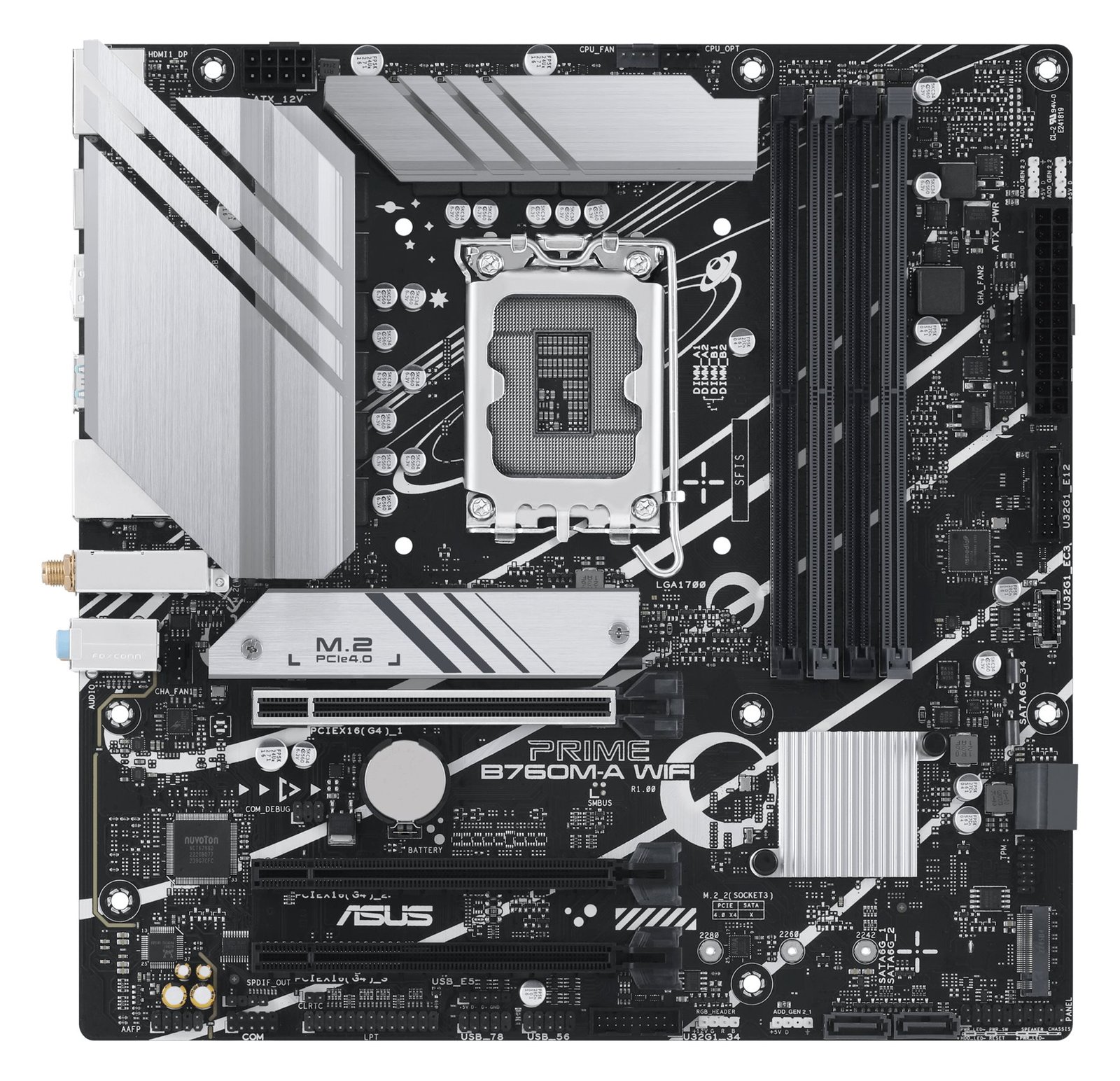 ASUS PRIME B760M-A WIFI - Motherboard - micro ATX - LGA1700-Sockel - B760 Chipsatz - USB 3.2 Gen 1, USB 3.2 Gen 2
