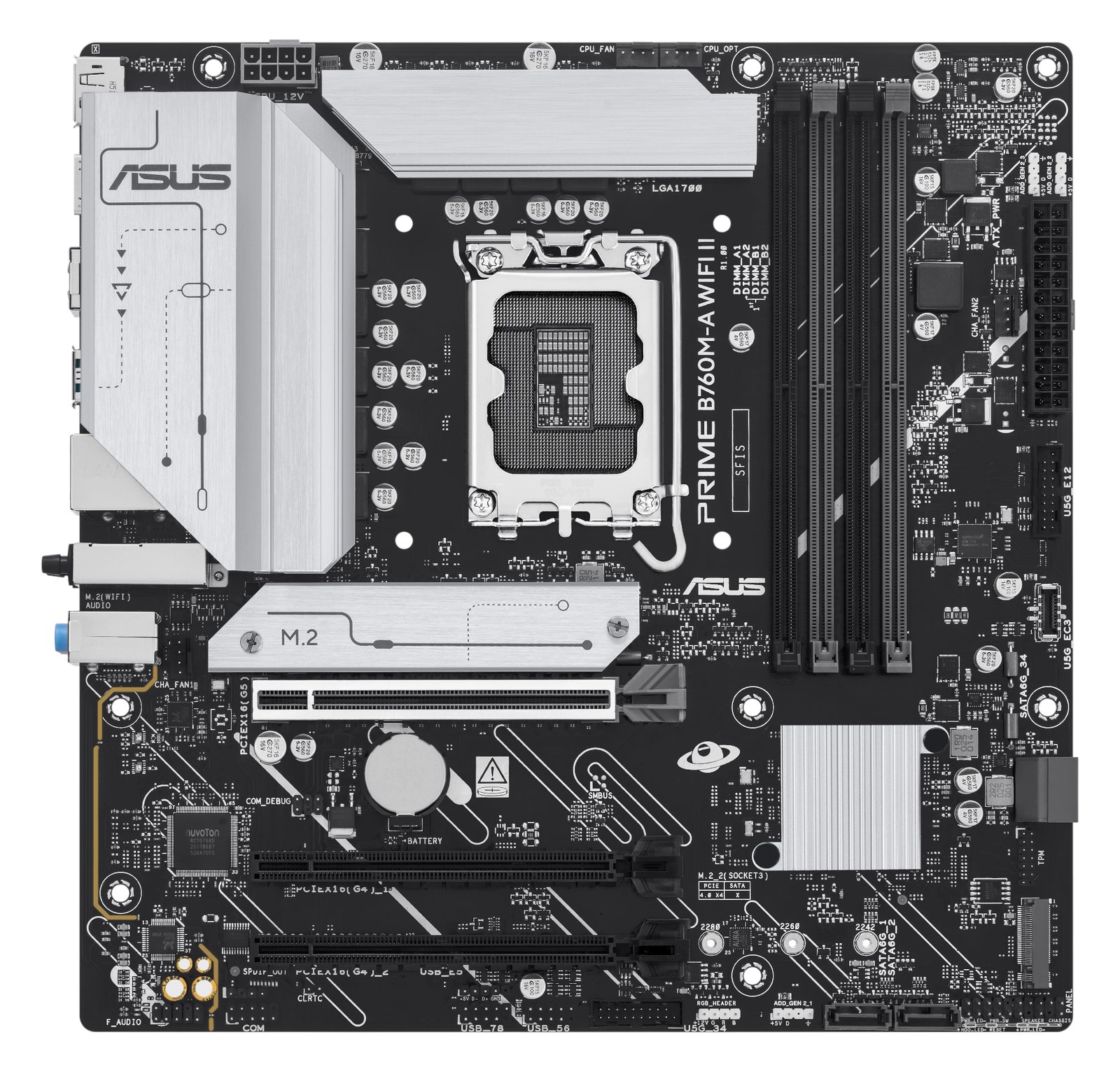 ASUS PRIME B760M-A WIFI II LGA 1700 mATX motherboard 1xHDMI 1xDP 2xM.2 - Mainboard - Intel Sockel 1700 (Core i)