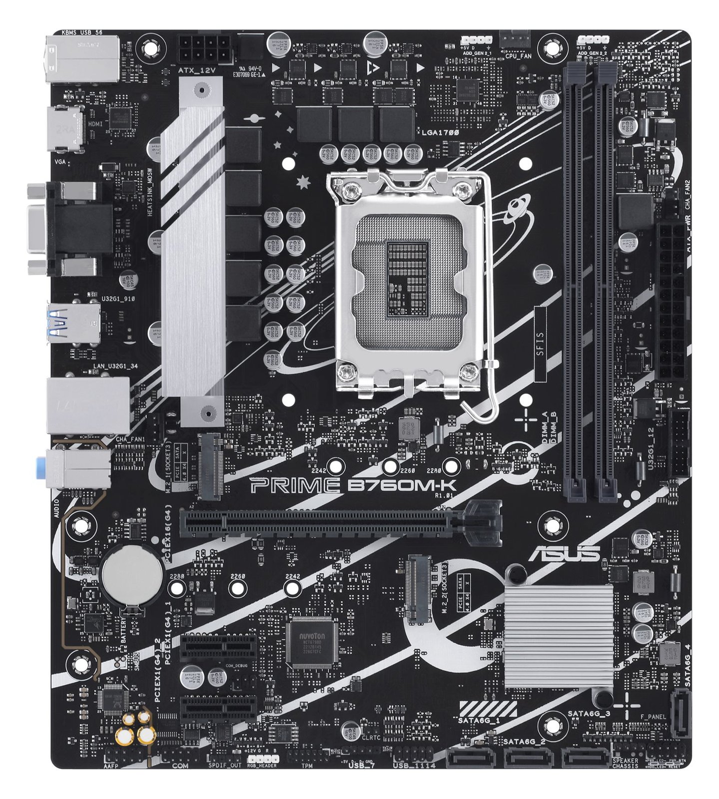 ASUS PRIME B760M-K - Motherboard - micro ATX - LGA1700-Sockel - B760 Chipsatz - USB 3.2 Gen 1 - 2.5 Gigabit LAN