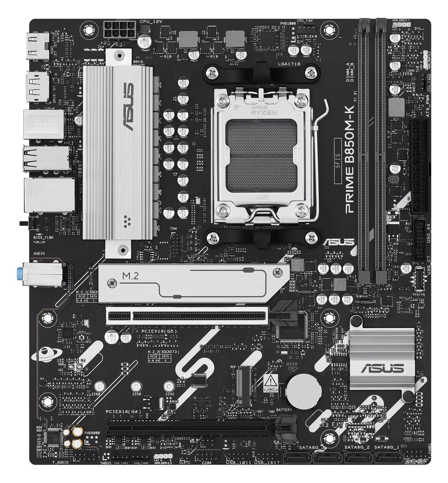 ASUS PRIME B850M-K - Motherboard - micro ATX - Socket AM5 - AMD B850 Chipsatz - 2.5 Gigabit LAN
