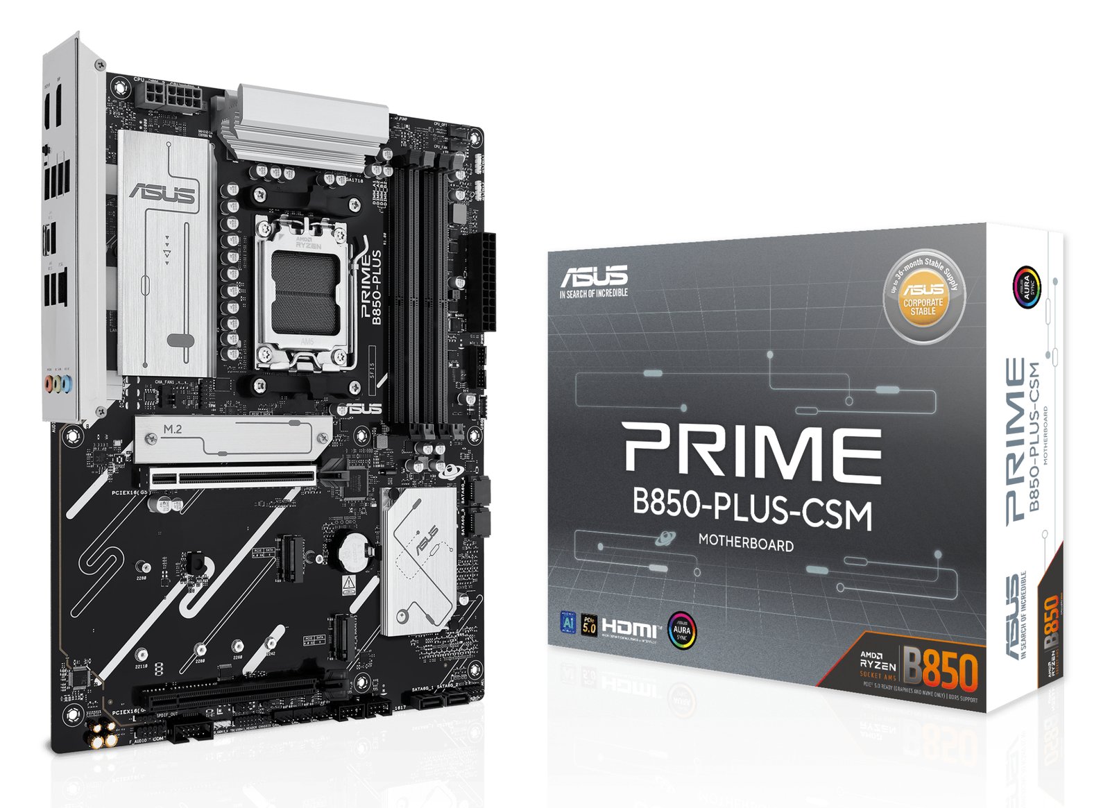 ASUS PRIME B850-PLUS-CSM - Motherboard - ATX - Socket AM5 - AMD B850 Chipsatz - 2.5 Gigabit LAN