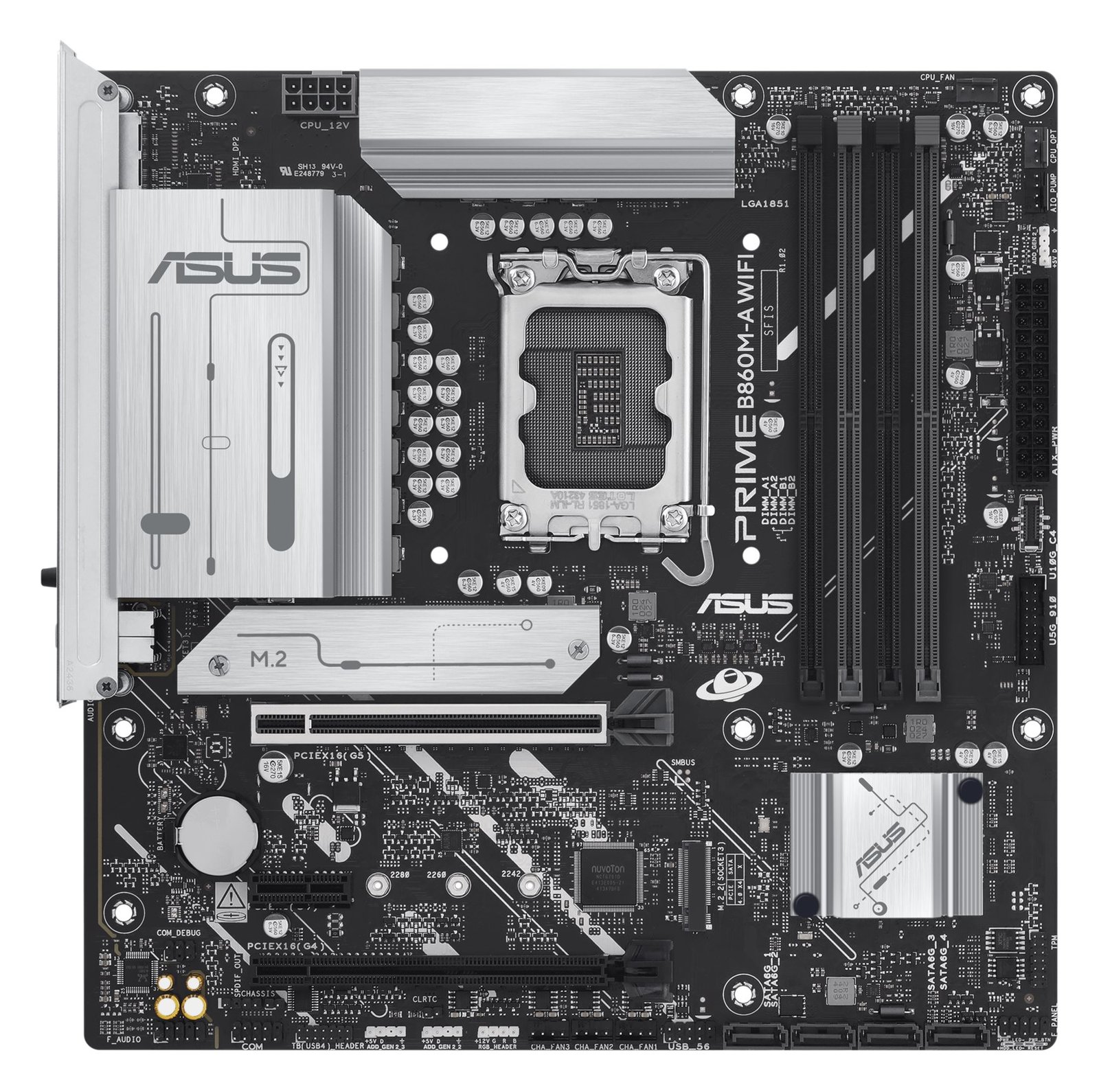 ASUS PRIME B860M-A WIFI - Motherboard - micro ATX - LGA1851-Sockel - B860 Chipsatz - Onboard-Grafik (CPU erforderlich)