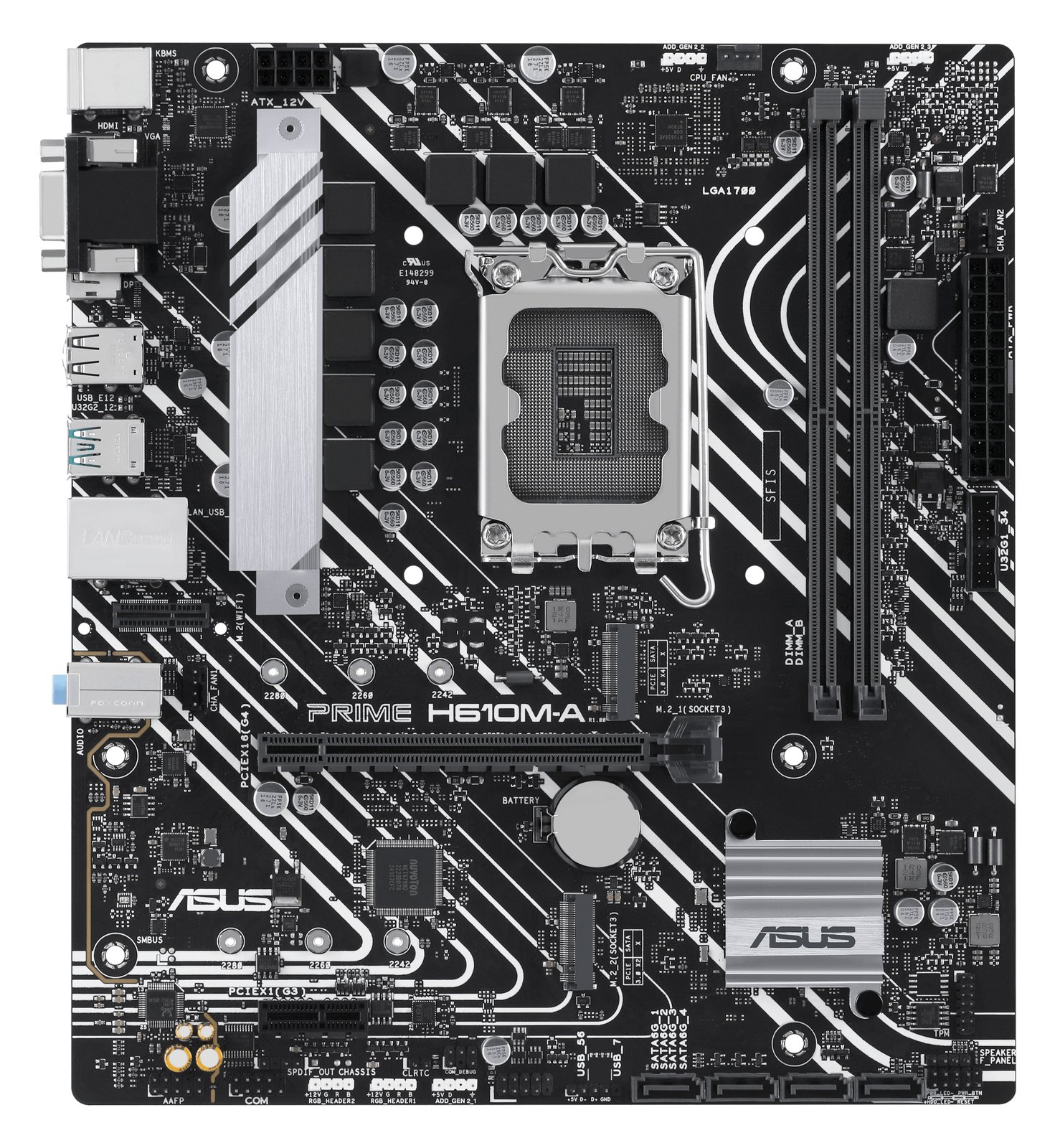 ASUS PRIME H610M-A-CSM - Motherboard - micro ATX - LGA1700-Sockel - H610 Chipsatz - USB 3.2 Gen 1, USB 3.2 Gen 2