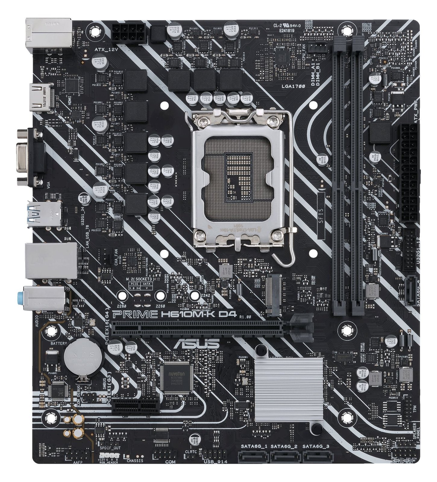 ASUS PRIME H610M-K D4 - Motherboard - micro ATX - LGA1700-Sockel - H610 Chipsatz - USB 3.2 Gen 1 - Gigabit LAN