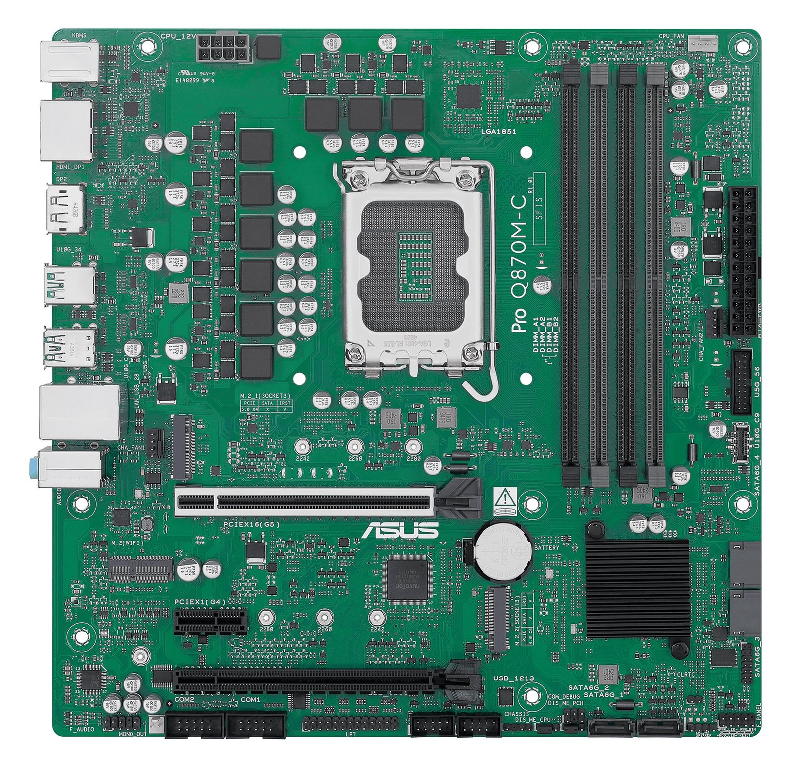 ASUS Pro Q870M-C-CSM - Motherboard - micro ATX - LGA1851-Sockel - Q870 Chipsatz - Gigabit LAN