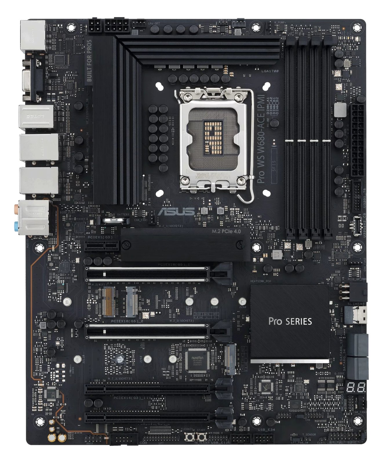 ASUS Pro WS W680-ACE IPMI - Motherboard - ATX - LGA1700-Sockel - W680 Chipsatz - USB 3.2 Gen 1, USB 3.2 Gen 2