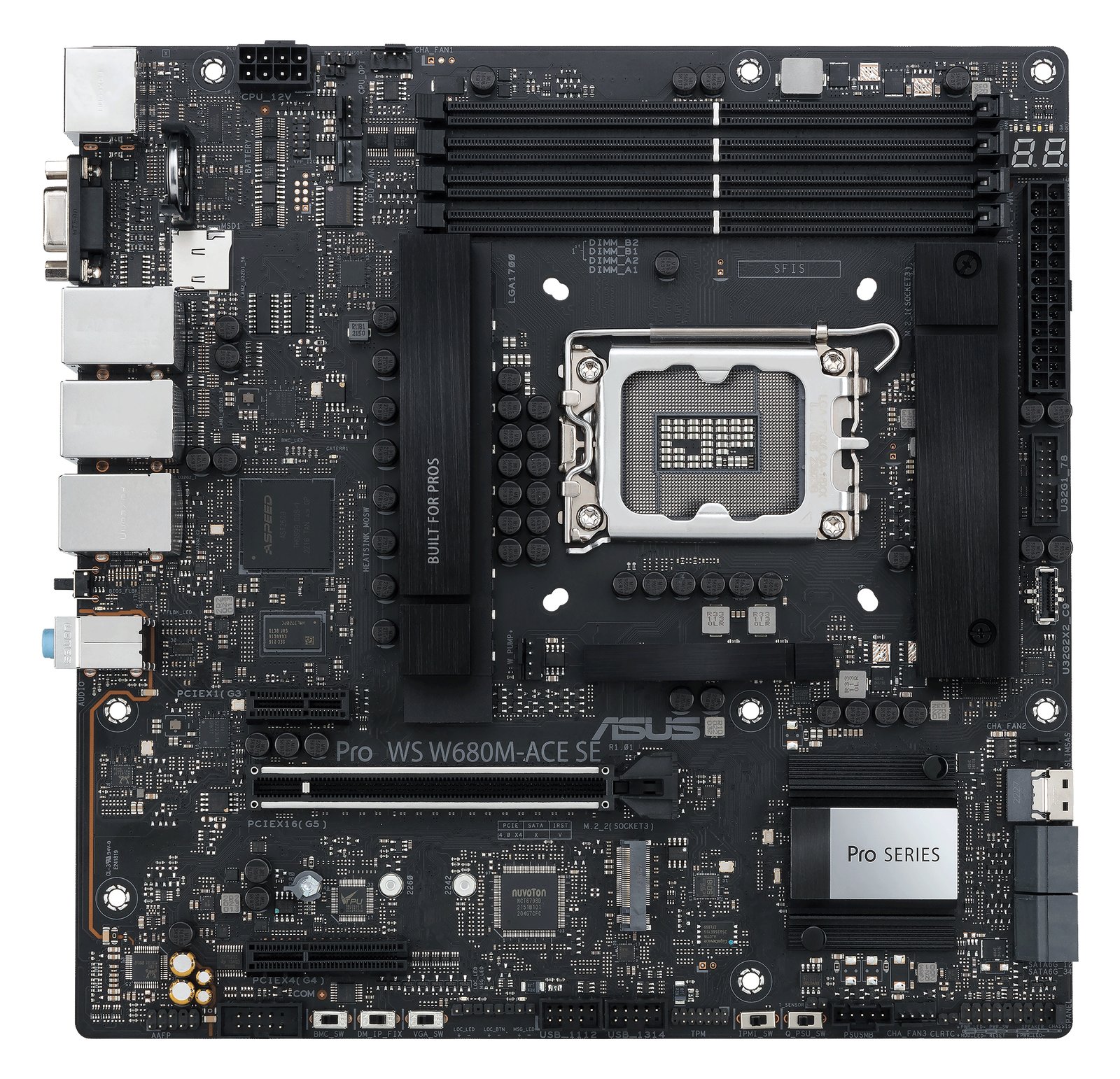 ASUS PRO WS W680M-ACE SE - Motherboard - micro ATX - LGA1700-Sockel - W680 Chipsatz - USB 3.2 Gen 1, USB 3.2 Gen 2