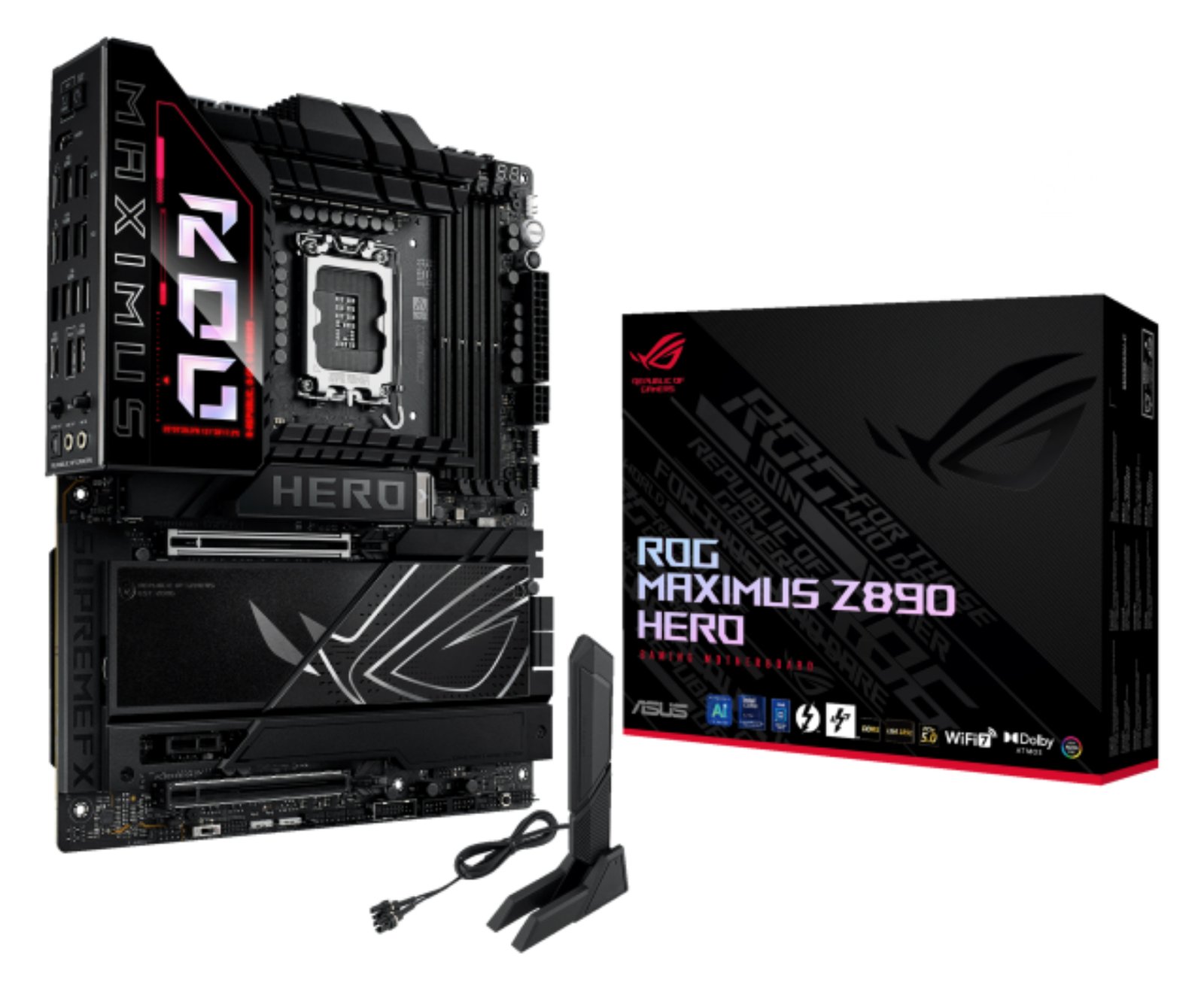 ASUS ROG MAXIMUS Z890 HERO - Motherboard - ATX - LGA1851-Sockel - Z890 Chipsatz - USB4, USB 3.2 Gen 1, USB-C 3.2 Gen2
