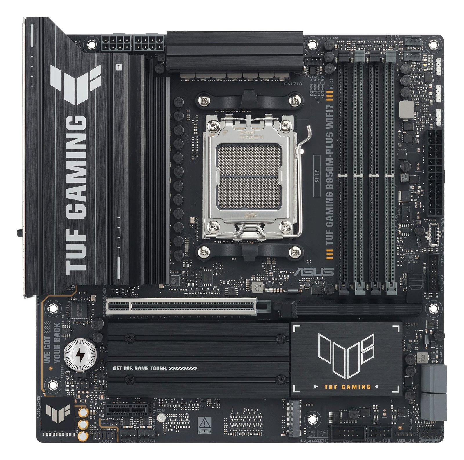 ASUS TUF GAMING B850M-PLUS WIFI7 - Motherboard - micro ATX - Socket AM5 - AMD B850 Chipsatz - Bluetooth, 2.5 GB LAN