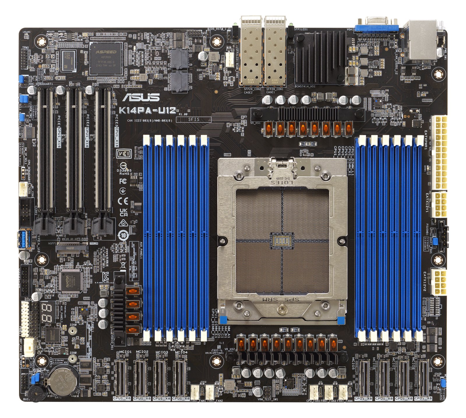 ASUS K14PA-U12 - Motherboard - SSI CEB - AMD keine CPU - Socket SP5 - E-ATX