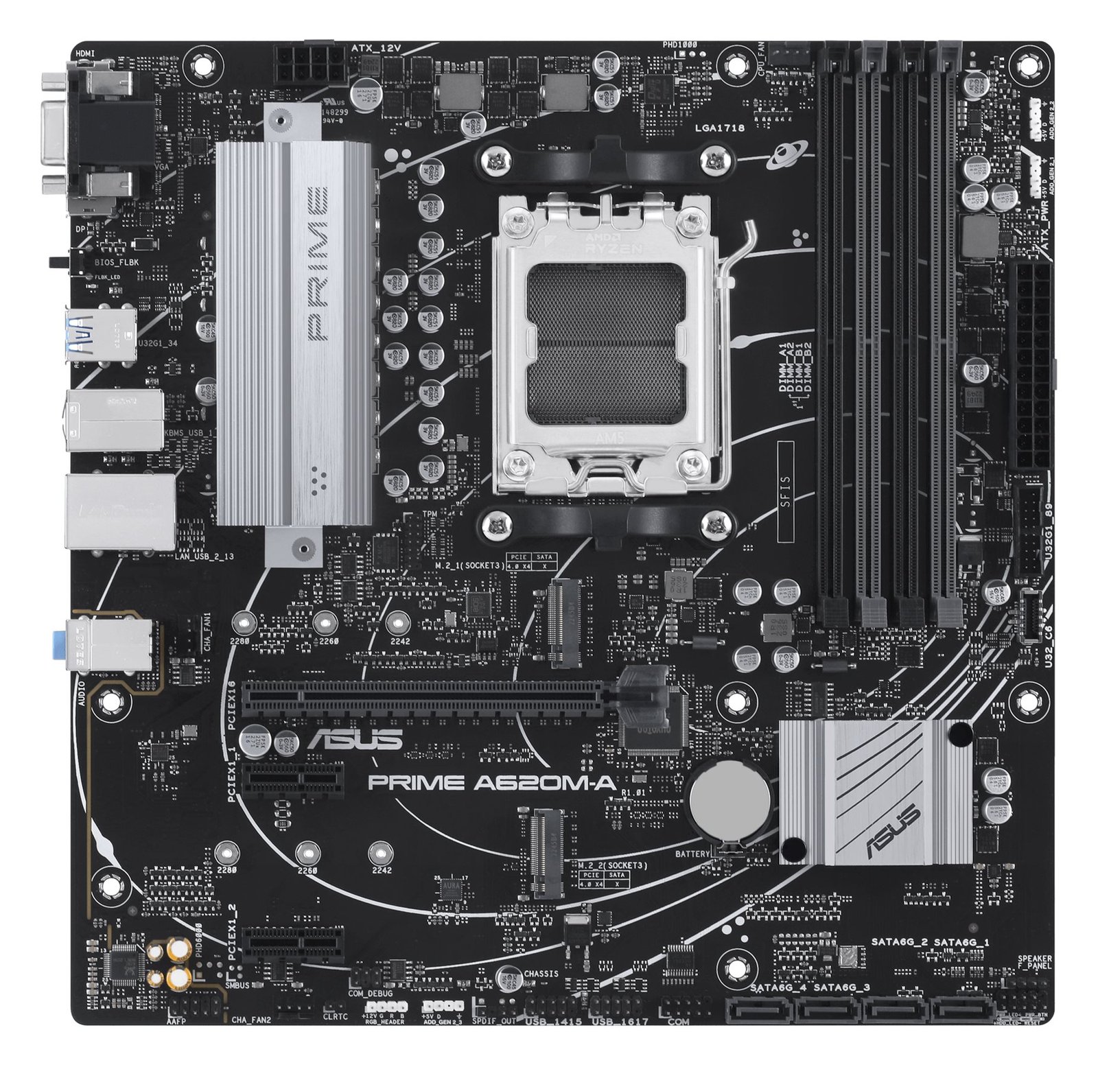 ASUS PRIME A620M-A-CSM - Motherboard - micro ATX - Socket AM5 - AMD A620 Chipsatz