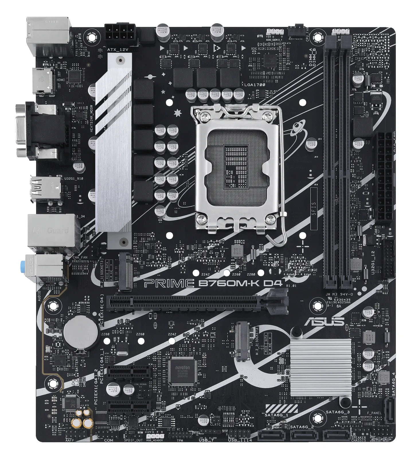 ASUS PRIME B760M-K D4 - Motherboard - micro ATX - LGA1700-Sockel - B760 Chipsatz, Ansicht 3