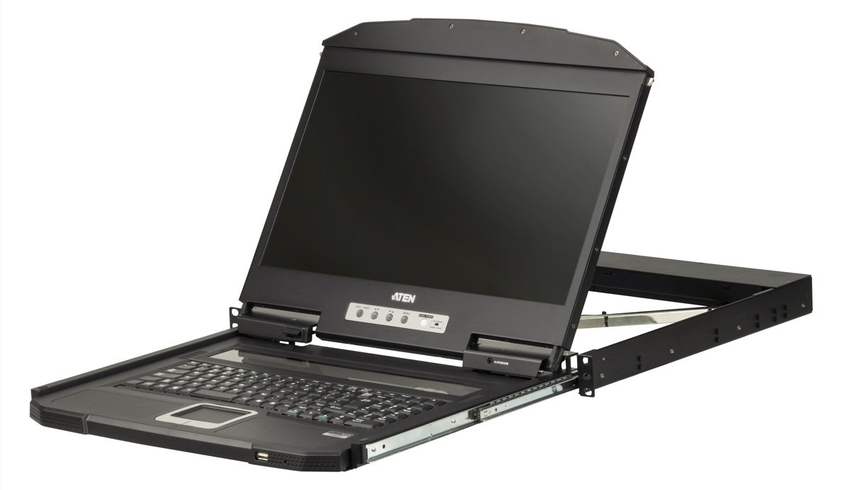 ATEN 1U Short Depth USB VGA Single Spanish Keyboard - Kabel - Digital/Daten von LumaTech