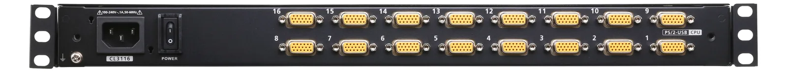 ATEN CL3116NX FR KVM-Switch 16-Port 18.5-LCD-Konsole PS/2-USB VGA, Ansicht 4
