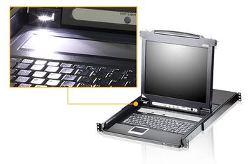 ATEN CL5708MW DE KVM-Switch 8-Port 17.3-LCD SingleRail PS/2-USB VGA von LumaTech
