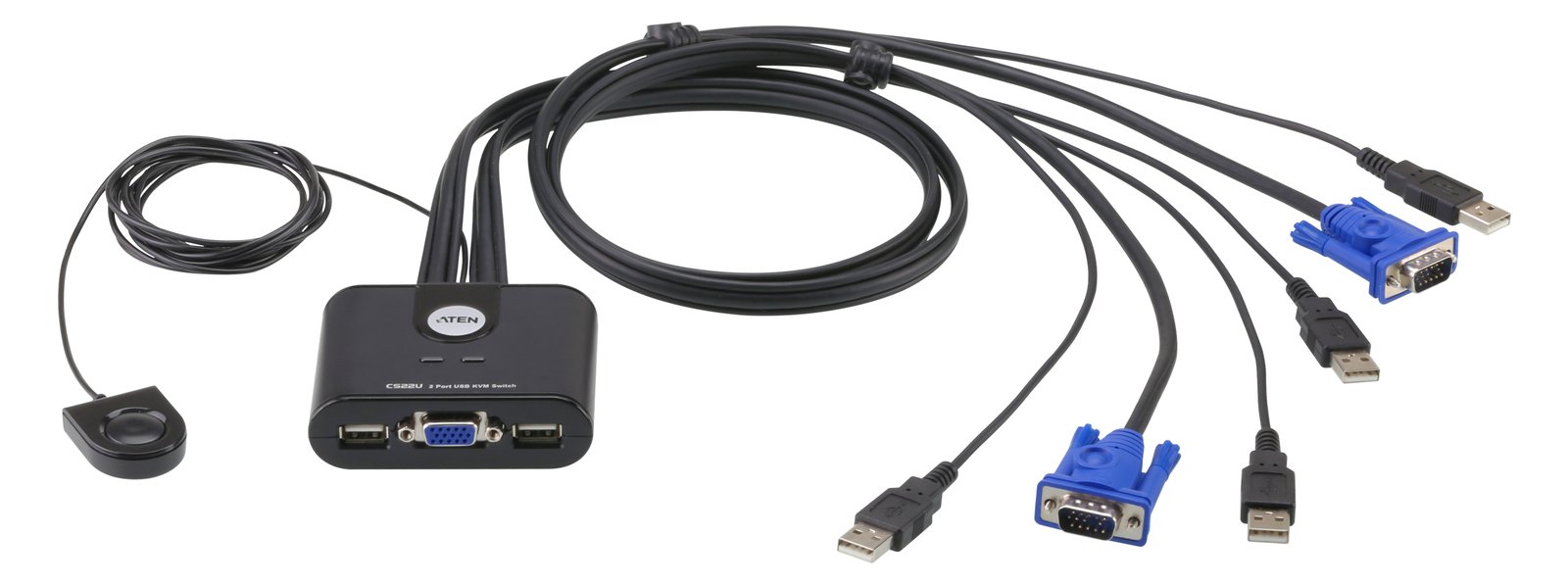 ATEN CS22U - KVM-Switch - 2 x KVM port(s) - 1 lokaler Benutzer von LumaTech