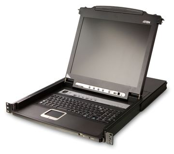 ATEN LCD KVM Switch 17 inch-Swiss german Keyboard - KVM-Umschalter - 8-Port von LumaTech