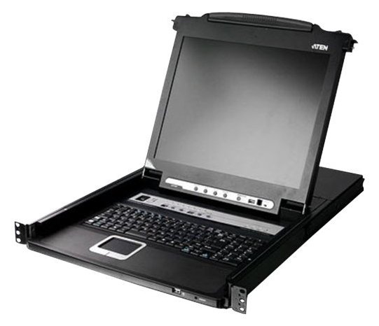 ATEN Slideaway CL5708M - KVM-Konsole mit KVM-Switch - 8 Anschlüsse - PS/2, USB - Englisch - 43.2 cm (17)
