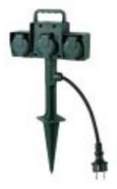 Bachmann 394.175 - 2 m - 3 AC-Ausgänge - Outdoor - IP44 - Grün - 230 V von LumaTech