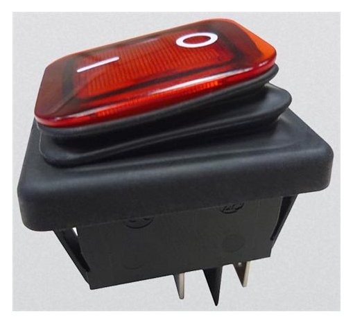 Bachmann 924.178 - Wippschalter - 2P - Schwarz - Rot